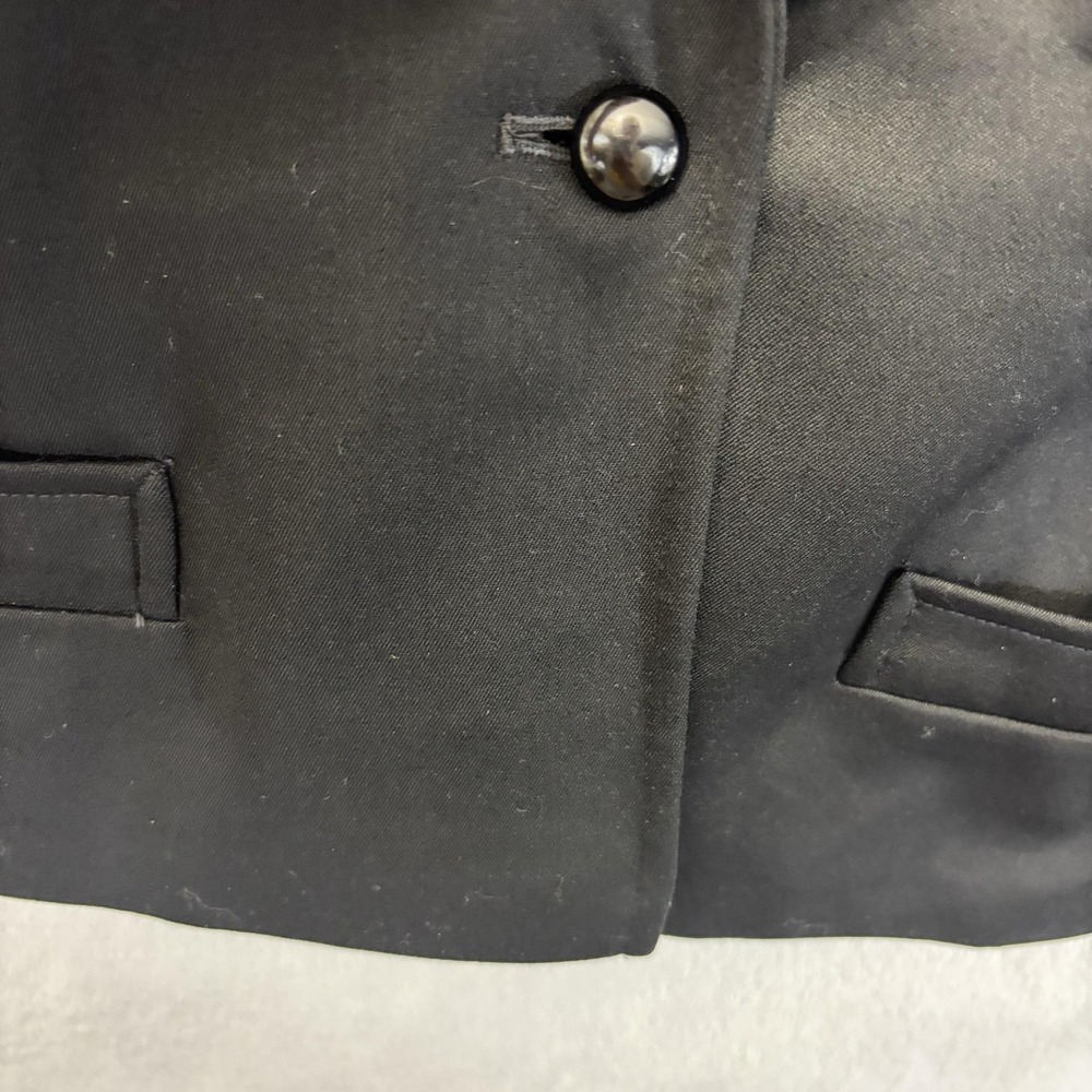 Valentino Blazer Jacket Womens Medium Black Single Button Lined Classic Office - Picture 8 of 16